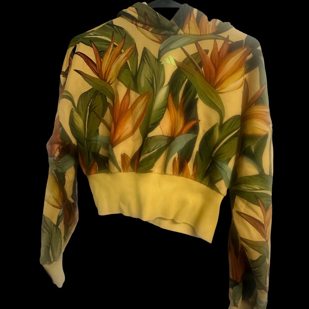 Farm Rio X Adidas Hoodie with Leaf Print - Picture 2 of 4